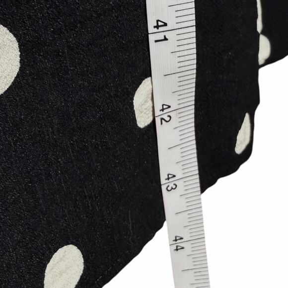 H&M Womens Wrap Dress Black White Polka Dot Midi Extra Long Sleeves Sz M - Picture 5 of 15